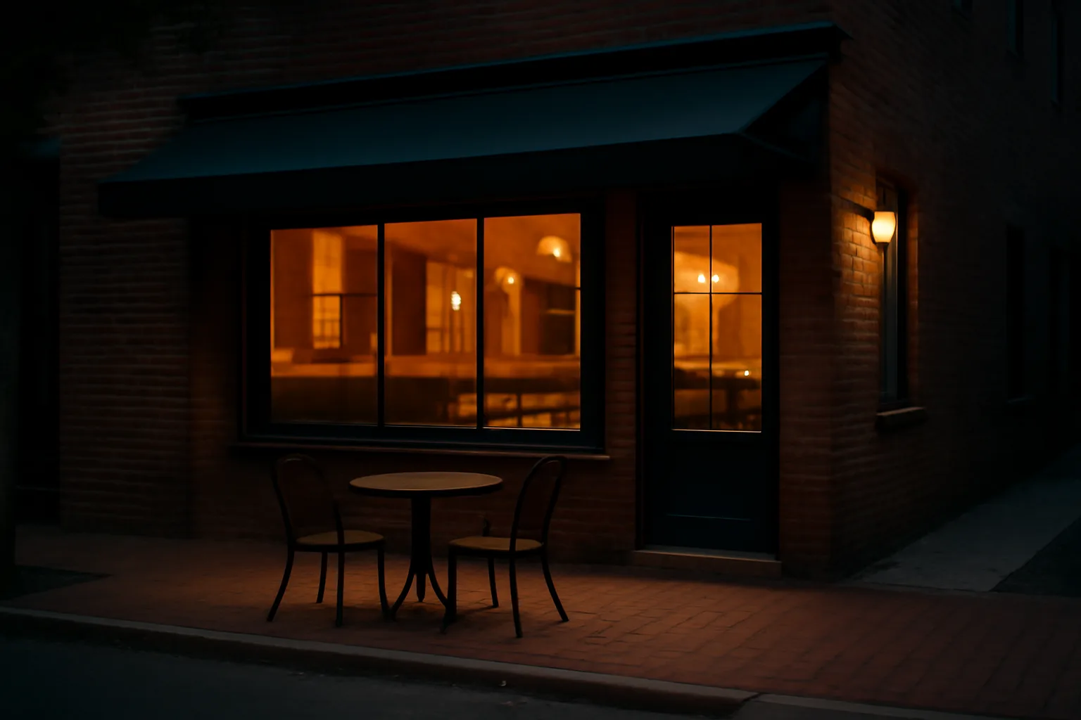 New Jersey restaurant storefront at dusk representing the cost of a liquor license