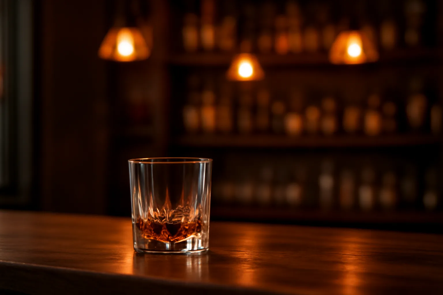 Empty bar counter with warm evening light, representing liquor license planning in Mississippi