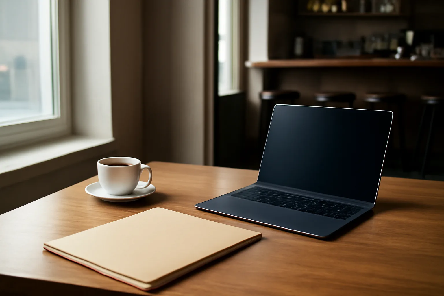 Restaurant owner's desk with lease documents preparing a liquor license application