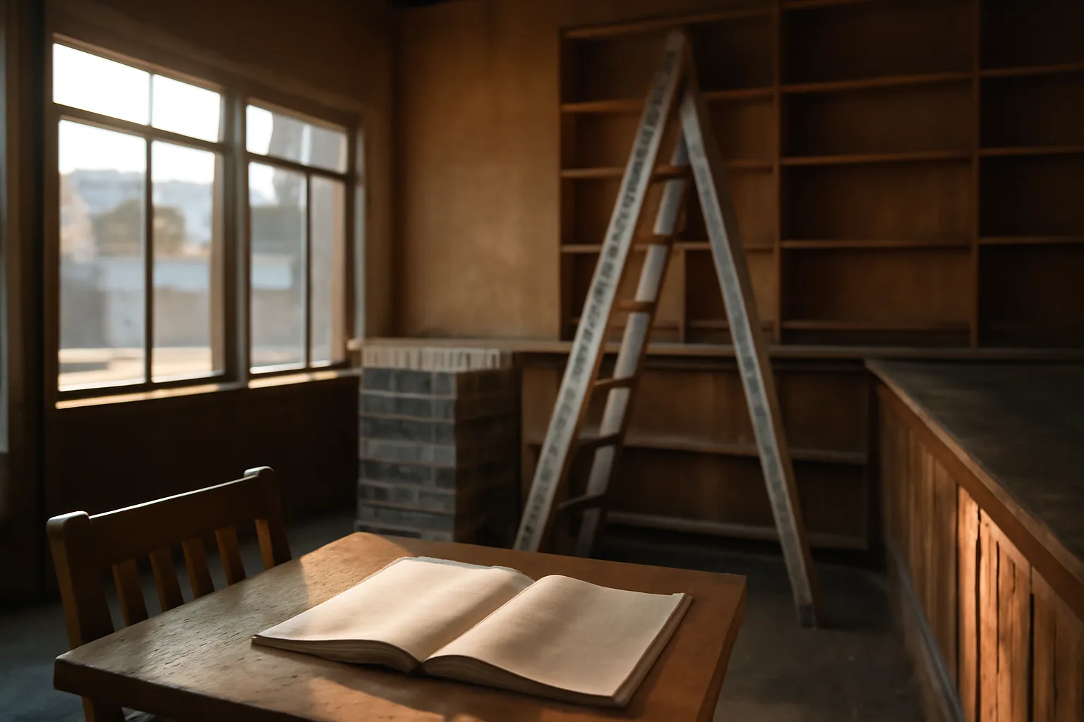 Empty San Diego restaurant bar under renovation while awaiting ABC liquor license approval